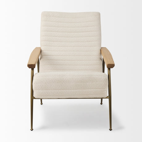 Grosjean Cream Boucle Accent Chair from Mercana - Luna Furniture