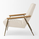 Grosjean Cream Boucle Accent Chair from Mercana - Luna Furniture