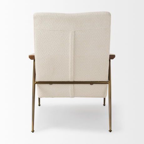 Grosjean Cream Boucle Accent Chair from Mercana - Luna Furniture