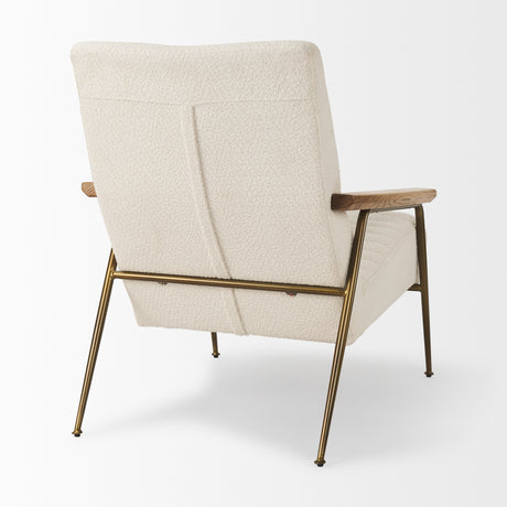 Grosjean Cream Boucle Accent Chair from Mercana - Luna Furniture