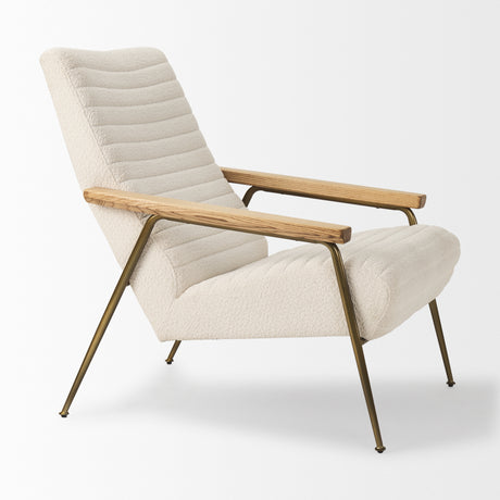 Grosjean Cream Boucle Accent Chair from Mercana - Luna Furniture