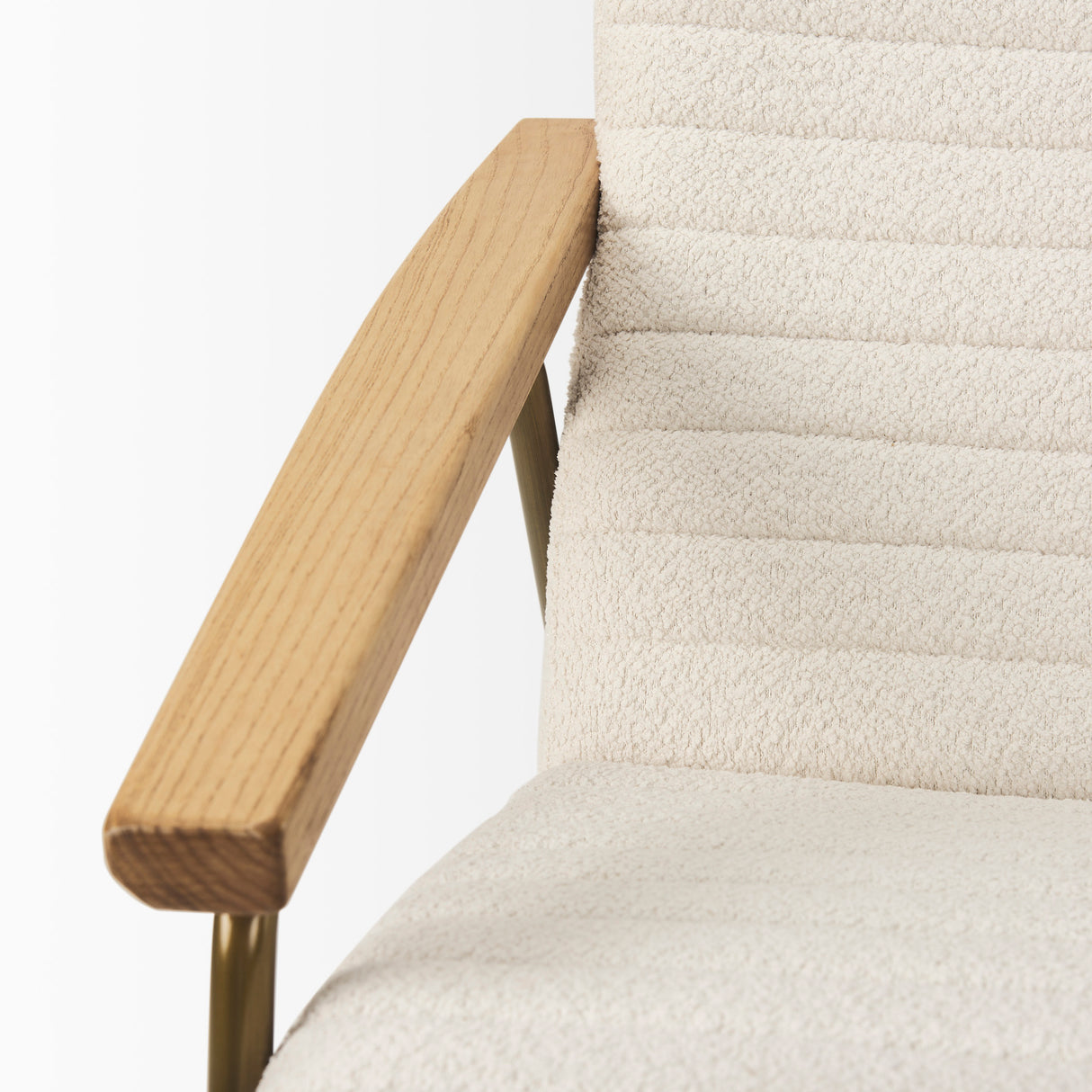 Grosjean Cream Boucle Accent Chair from Mercana - Luna Furniture