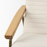 Grosjean Cream Boucle Accent Chair from Mercana - Luna Furniture