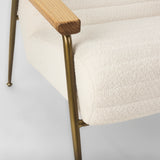 Grosjean Cream Boucle Accent Chair from Mercana - Luna Furniture