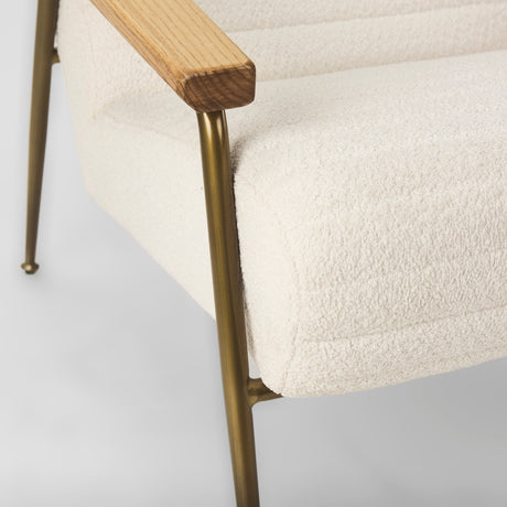 Grosjean Cream Boucle Accent Chair from Mercana - Luna Furniture
