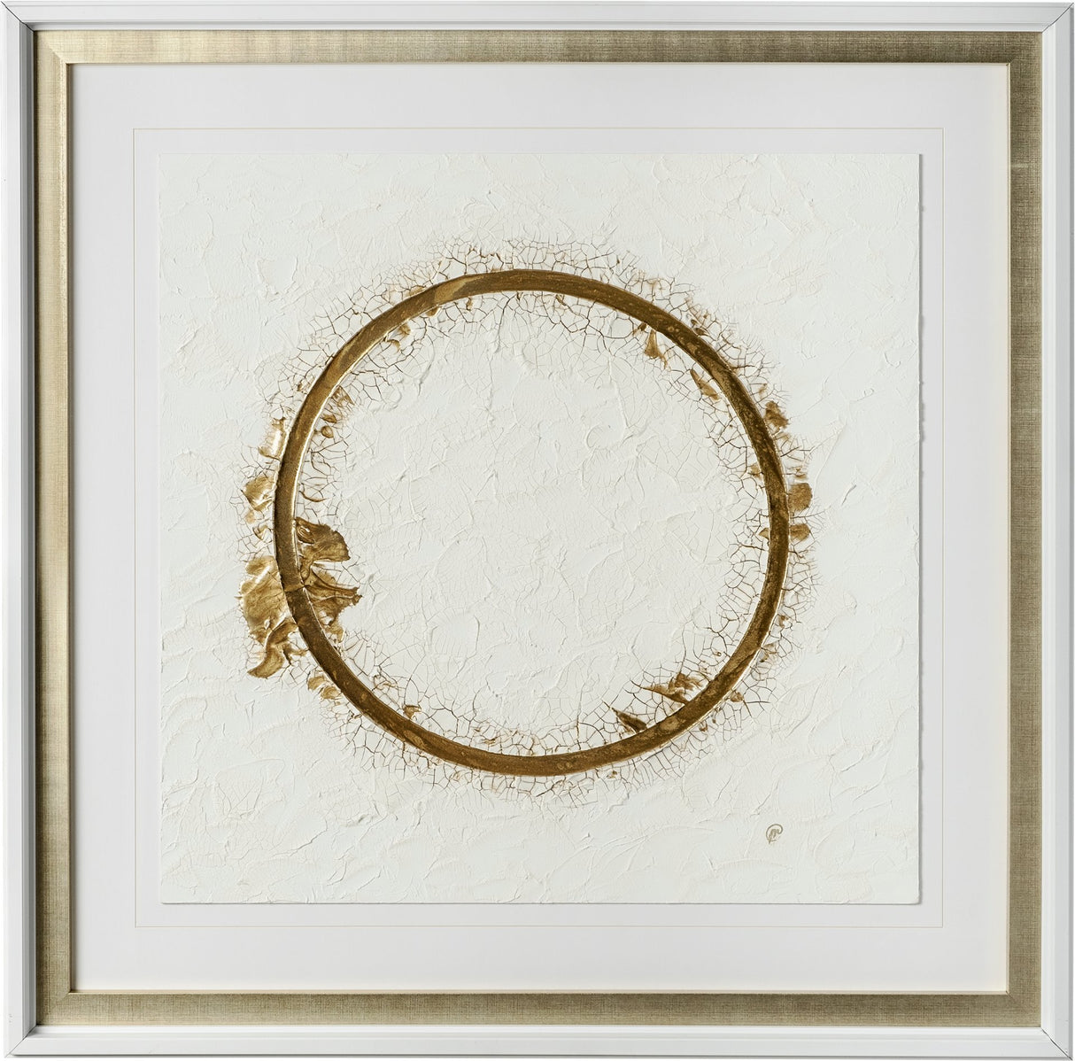 Halo I (White) by Studio M a handmade Original Framed Artwork under Glass from Mercana - Luna Furniture