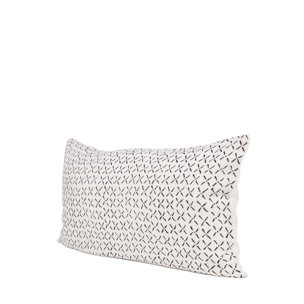 Jayden Cream w/ Black Print Linen Lumbar Decorative Pillow Cover from Mercana - Luna Furniture