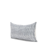 Janelle Cream w/ Indigo Print Linen Lumbar Decorative Pillow Cover from Mercana - Luna Furniture