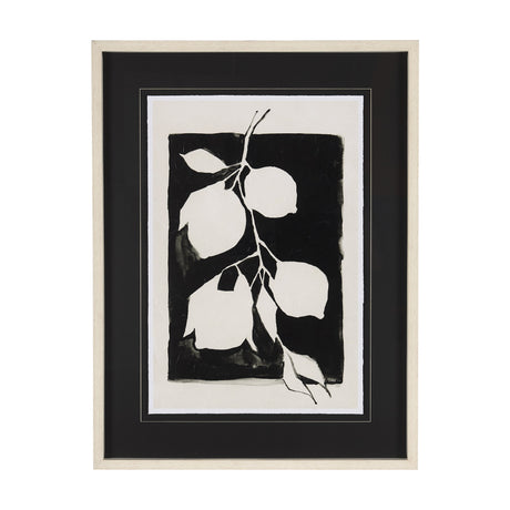 Lemon Branch Silhouette by Mercana Studio Hand Embellished Framed Art Print Matted under Glass from Mercana - Luna Furniture