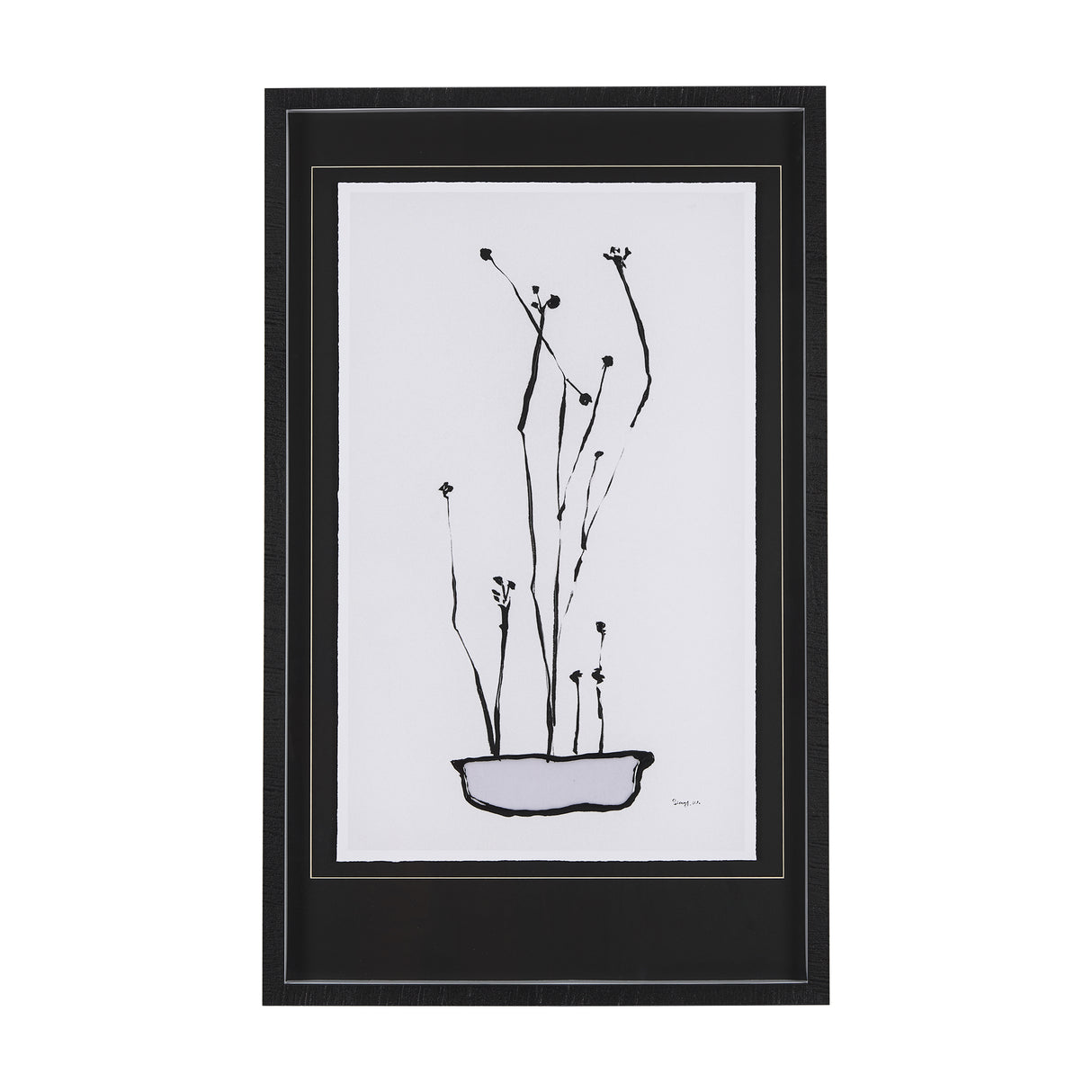 Organic Line Drawing I by Mercana Studio Hand Embellished Framed Art Print Matted under Glass from Mercana - Luna Furniture