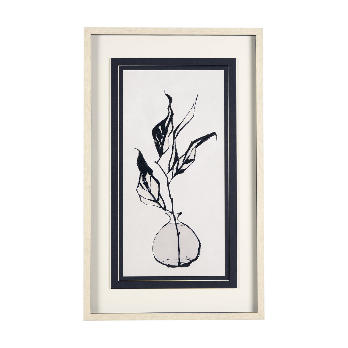 Sapphire Vase I by Mercana Studio a Hand Embellished Textured Framed Art Print Matted under Glass from Mercana - Luna Furniture
