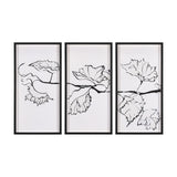 Begonia Vine (Left) by Mercana Studio Hand Embellished Textured Framed Art Print Matted under Glass from Mercana - Luna Furniture