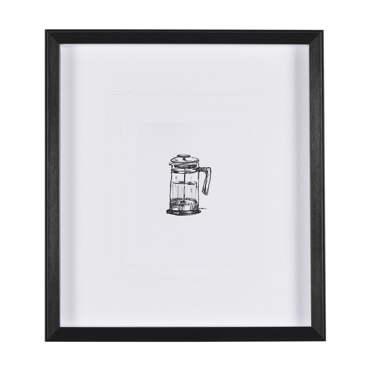 French Press by Simeng a Framed Art Print Matted under Glass from Mercana - Luna Furniture