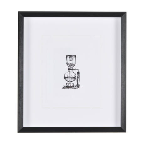 Siphon Coffee Maker by Simeng a Framed Art Print Matted under Glass from Mercana - Luna Furniture