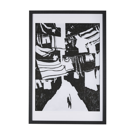 National Laundry Day by Mercana Studio Hand Embellished Textured Framed Art Print Matted under Glass from Mercana - Luna Furniture