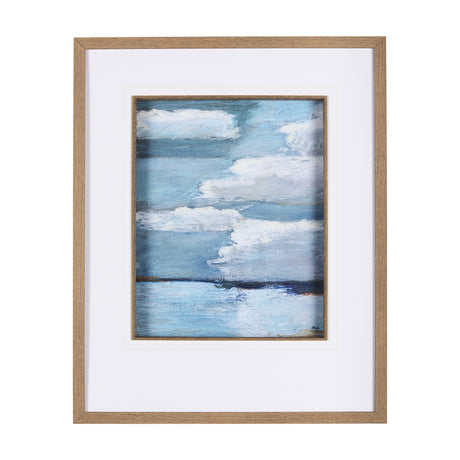 Cloud Bay II by Mercana Studio a Hand Embellished Textured Framed Art Print Matted under Glass from Mercana - Luna Furniture