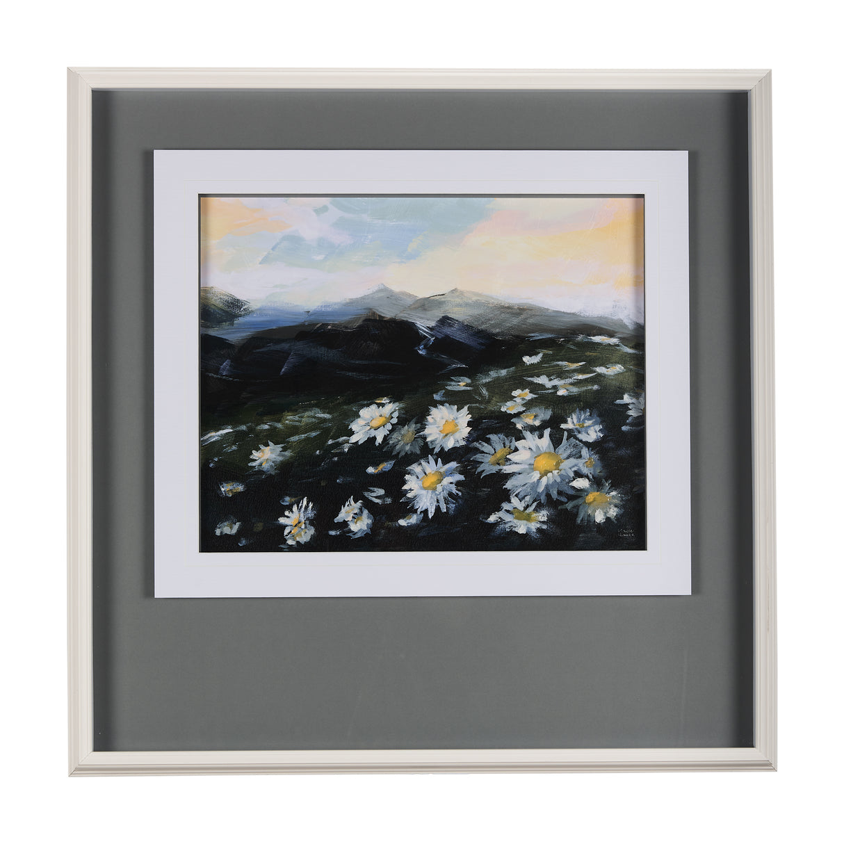 Sunrise Valley II by Mercana Studio a Hand Embellished Textured Framed Art Print Matted under Glass from Mercana - Luna Furniture