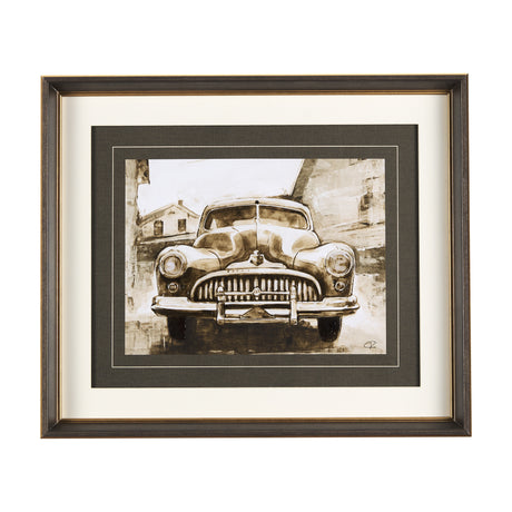 Vintage Car Picture III by Mercana Studio Hand Embellished Framed Art Print Matted under Glass from Mercana - Luna Furniture
