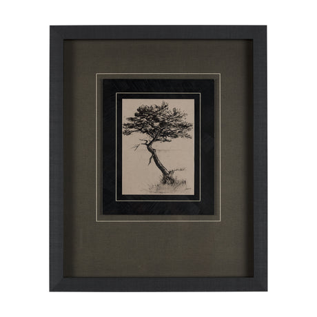 Tree Drawing III by Mercana Studio a Hand Embellished Textured Framed Art Print Matted under Glass from Mercana - Luna Furniture