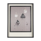 Rain of Feather Warm Gray by Mercana Studio Hand Embellished Framed Art Print Matted under Glass from Mercana - Luna Furniture