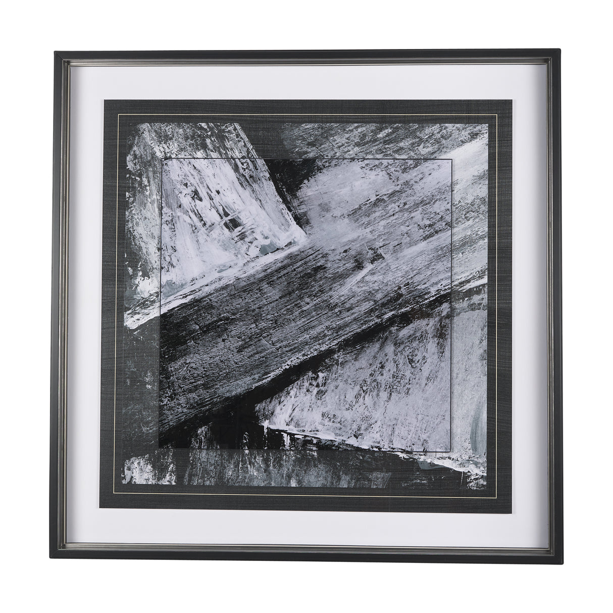 Black Composition I by Mercana Studio Hand Embellished Textured Framed Art Print Matted under Glass from Mercana - Luna Furniture