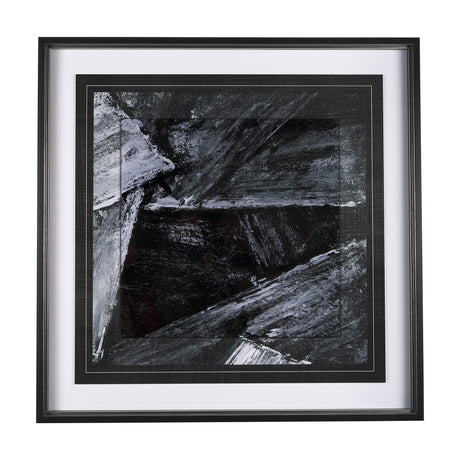 Black Composition II by Mercana Studio Hand Embellished Textured Framed Art Print Matted under Glass from Mercana - Luna Furniture