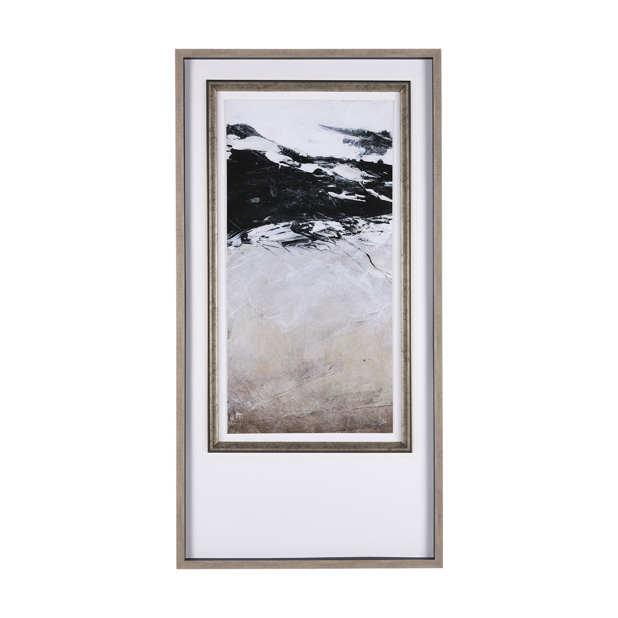 Black Strokes I by Mercana Studio a Hand Embellished Textured Framed Art Print Matted under Glass from Mercana - Luna Furniture