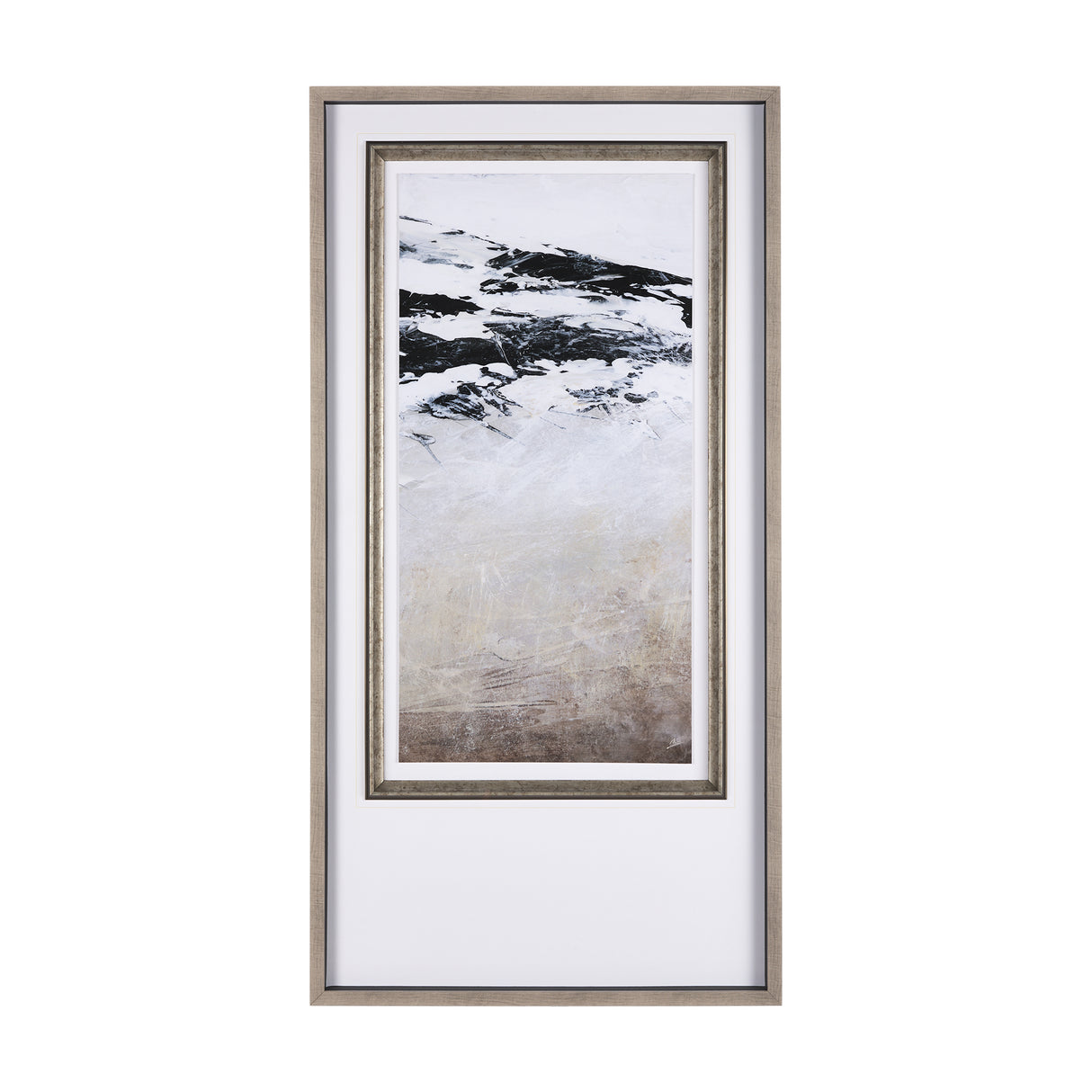 Black Strokes II by Mercana Studio a Hand Embellished Textured Framed Art Print Matted under Glass from Mercana - Luna Furniture
