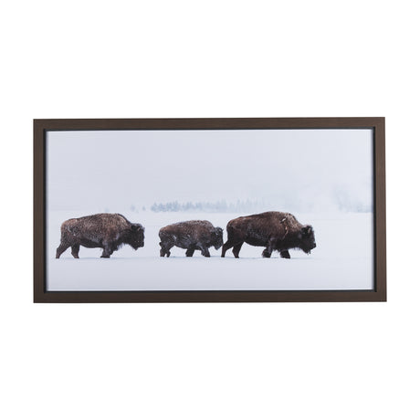 Frozen Trek by Mercana Studio a Hand Embellished Textured Framed Photo Art Print Matted under Glass from Mercana - Luna Furniture