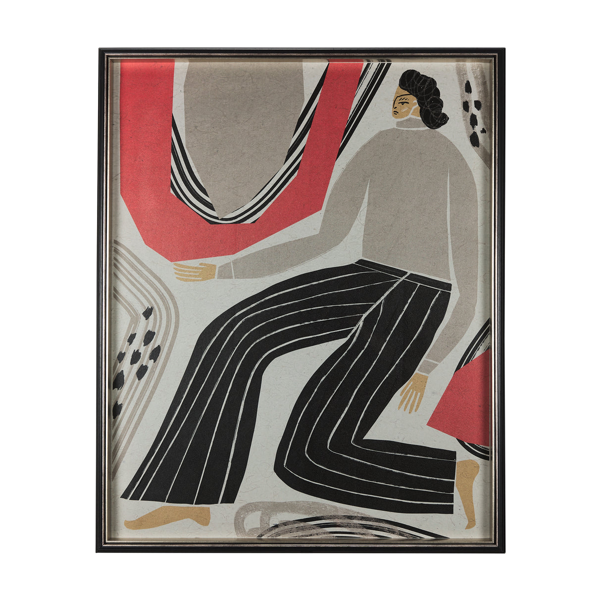 Bold People - Ellis by Mercana Studio Hand Embellished Textured Framed Art Print Matted under Glass from Mercana - Luna Furniture