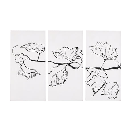 Begonia Vine (Left) by Mercana Studio a Hand Embellished Textured Canvas from Mercana - Luna Furniture