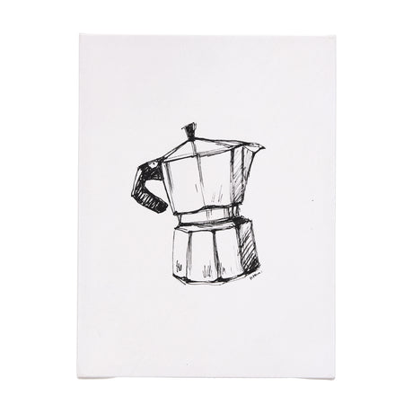 Stove Top Espresso Maker by Mercana Studio a Hand Embellished Textured Canvas from Mercana - Luna Furniture