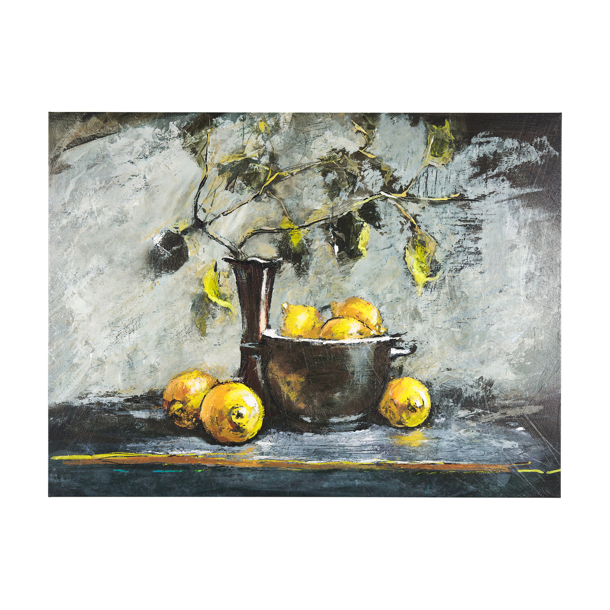 Still Life with Lemons by Mercana Studio a Hand Embellished Textured Canvas from Mercana - Luna Furniture