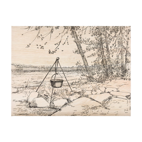 Fireside II by Mercana Studio a Hand Embellished Textured Canvas from Mercana - Luna Furniture
