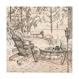 Fireside III by Mercana Studio a Hand Embellished Textured Canvas from Mercana - Luna Furniture
