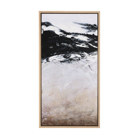 Black Strokes I by Mercana Studio a Hand Embellished Textured Framed Canvas from Mercana - Luna Furniture
