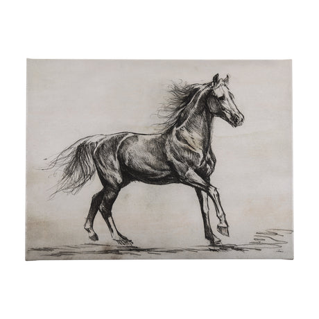 Old West Collection V ( Horse Sketch) by Mercana Studio a Hand Embellished Textured Canvas from Mercana - Luna Furniture