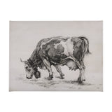 Old West Collection IV (Cow Sketch) by Mercana Studio a Hand Embellished Textured Canvas from Mercana - Luna Furniture