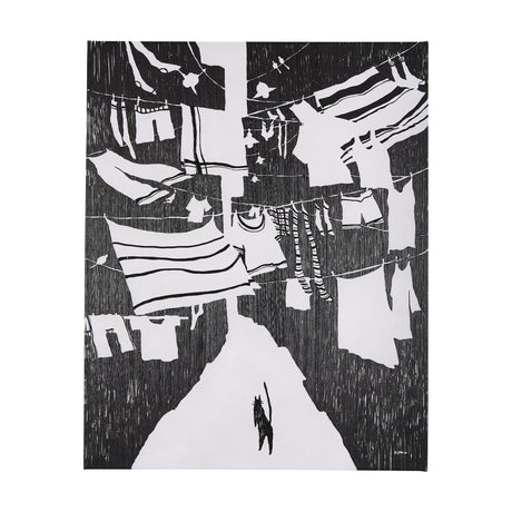 National Laundry Day by Mercana Studio a Hand Embellished Textured Canvas from Mercana - Luna Furniture