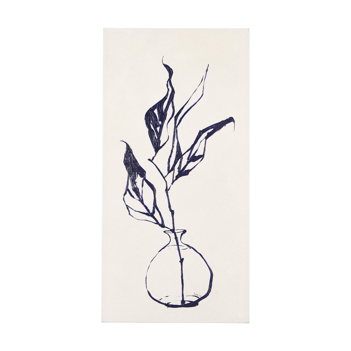 Sapphire Vase I by Mercana Studio a Hand Embellished Textured Canvas from Mercana - Luna Furniture