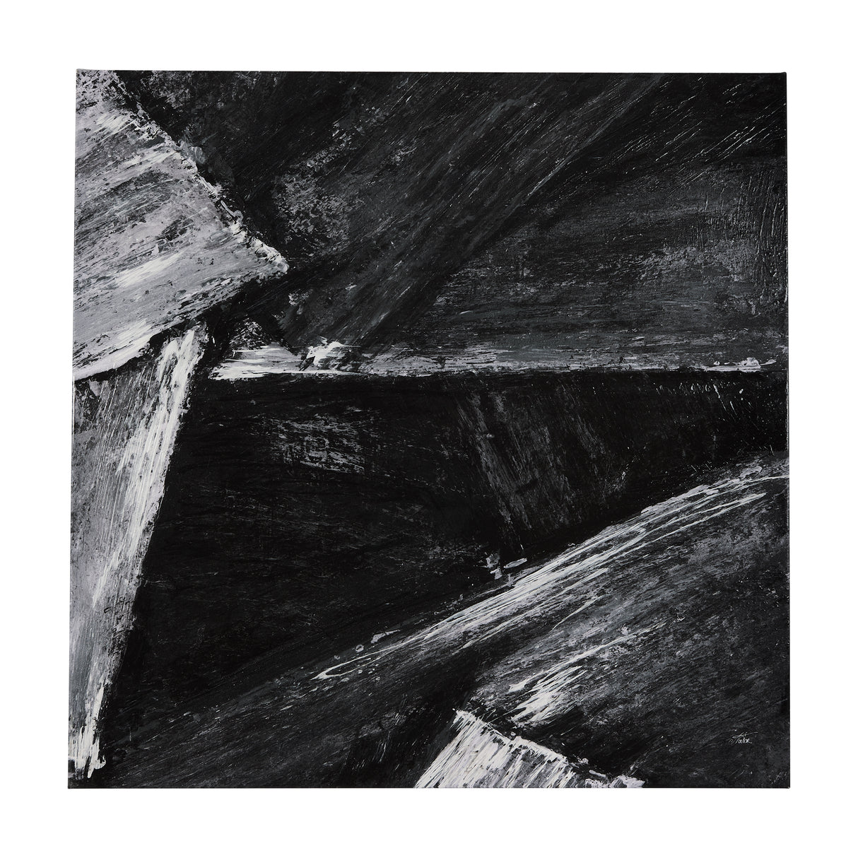 Black Composition II by Mercana Studio a Hand Embellished Textured Canvas from Mercana - Luna Furniture