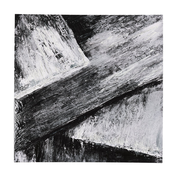Black Composition I by Mercana Studio a Hand Embellished Textured Canvas