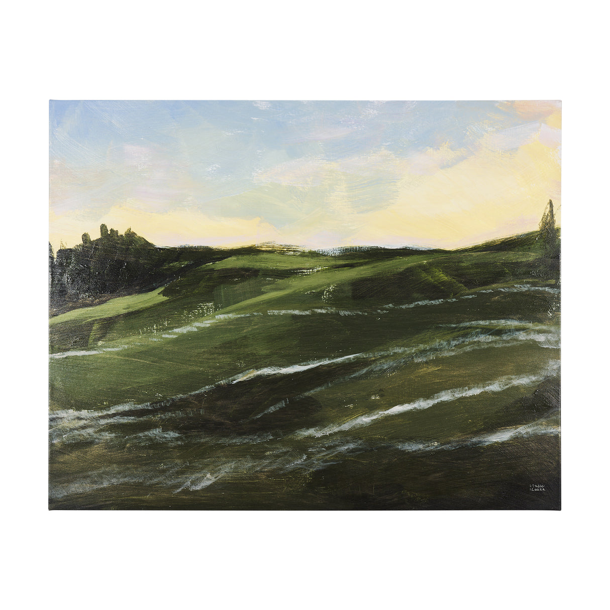 Sunrise Valley I by Mercana Studio a Hand Embellished Textured Canvas from Mercana - Luna Furniture