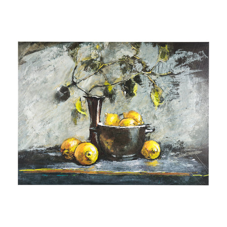 Still Life with Lemons by Mercana Studio a Hand Embellished Textured Canvas from Mercana - Luna Furniture