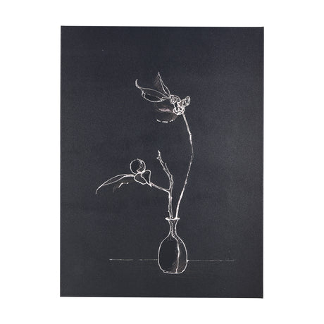 Ikebana Dark II by Mercana Studio a Hand Embellished Textured Canvas from Mercana - Luna Furniture