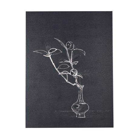 Ikebana Dark I by Mercana Studio a Hand Embellished Textured Canvas from Mercana - Luna Furniture