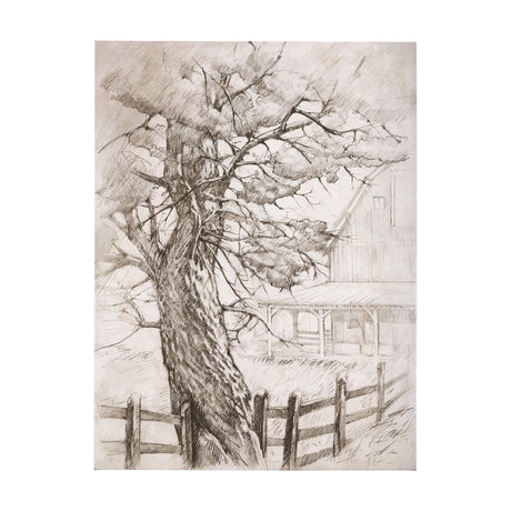 Old West Collection I ( Farm view) by Mercana Studio a Hand Embellished Textured Canvas from Mercana - Luna Furniture