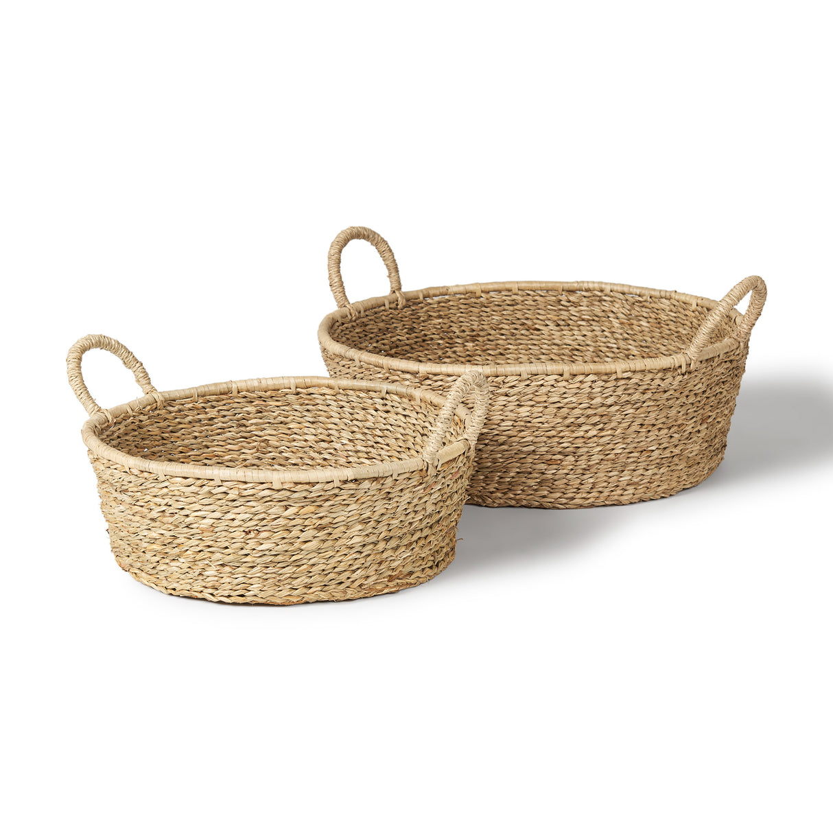 Ayanna Set of 2 Deep Nesting Seagrass Baskets w/ Handles from Mercana - Luna Furniture