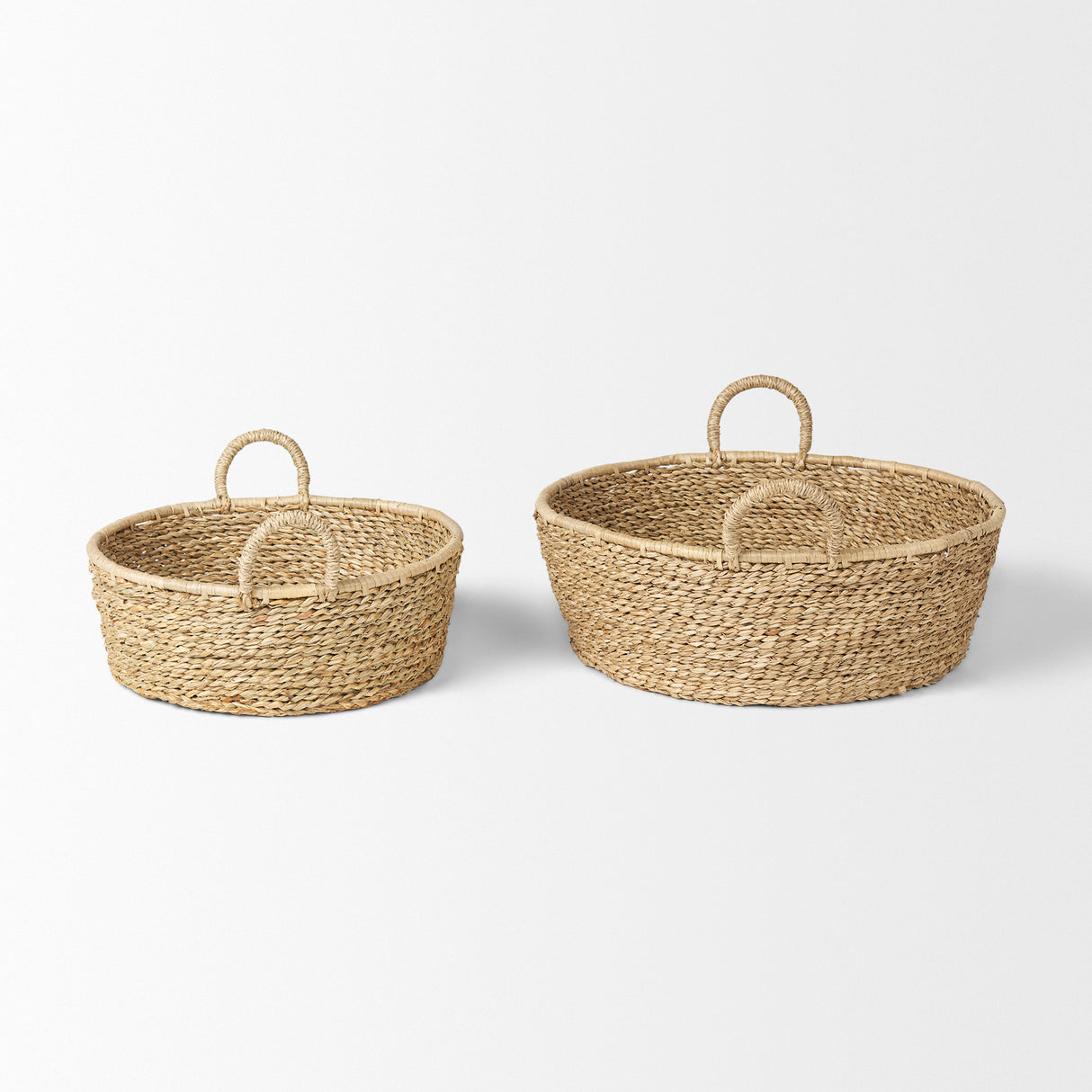 Ayanna Set of 2 Deep Nesting Seagrass Baskets w/ Handles from Mercana - Luna Furniture