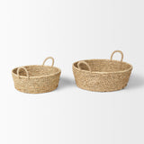 Ayanna Set of 2 Deep Nesting Seagrass Baskets w/ Handles from Mercana - Luna Furniture